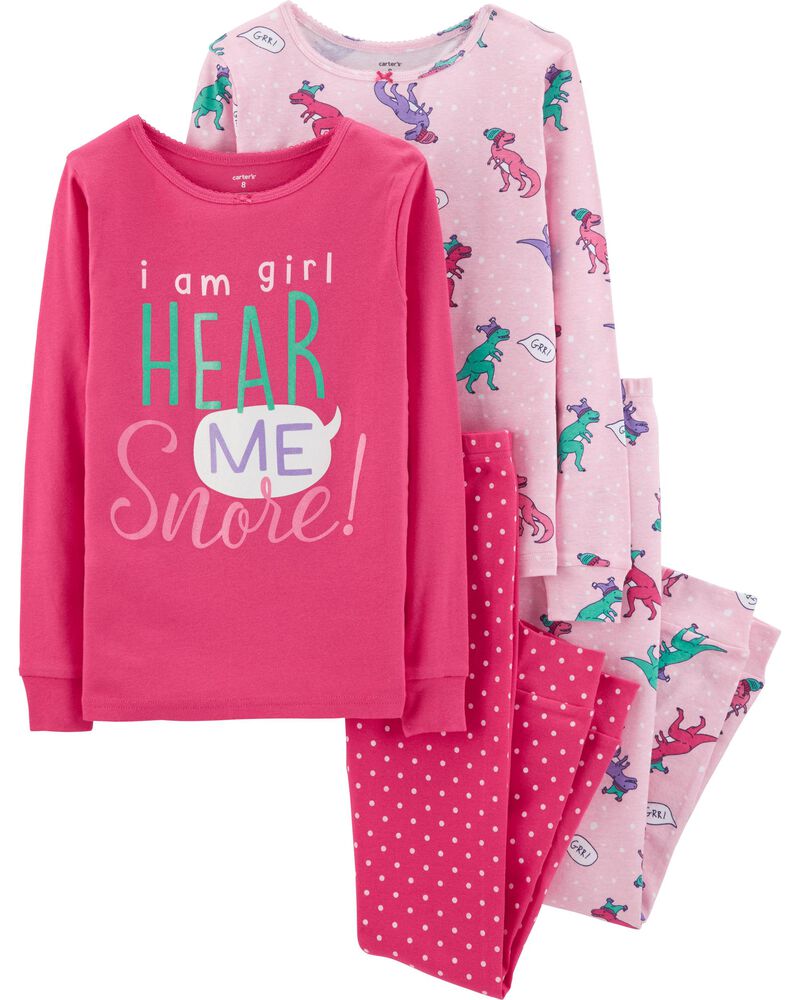 Carters 4-Piece Dinosaur Snug Fit Cotton PJs